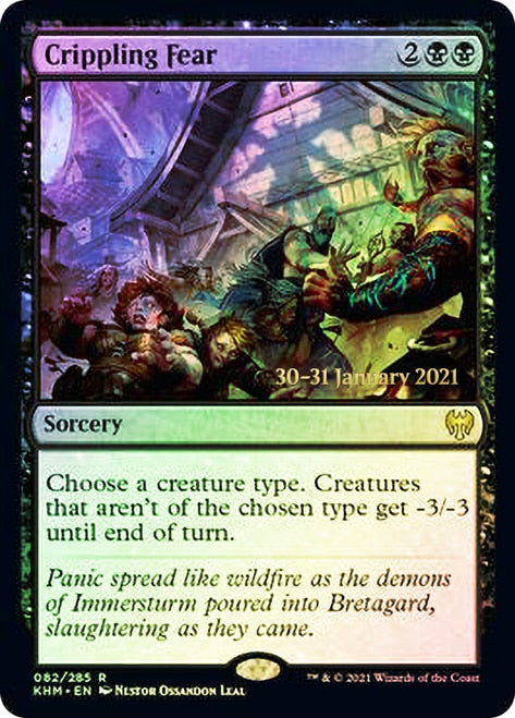 Crippling Fear [Kaldheim Prerelease Promos] | Silver Goblin