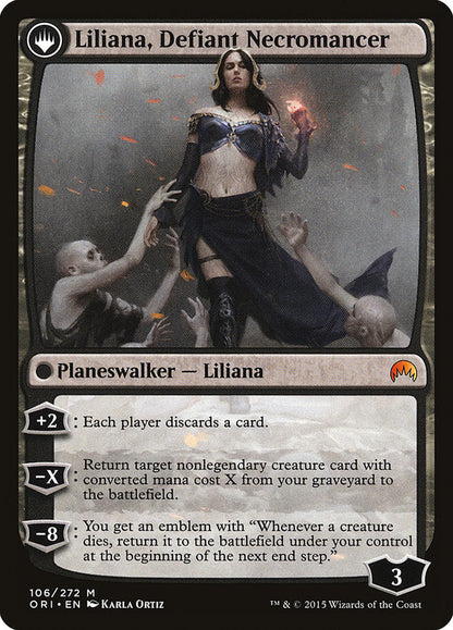 Liliana, Heretical Healer // Liliana, Defiant Necromancer (106) Foil - Magic Origins