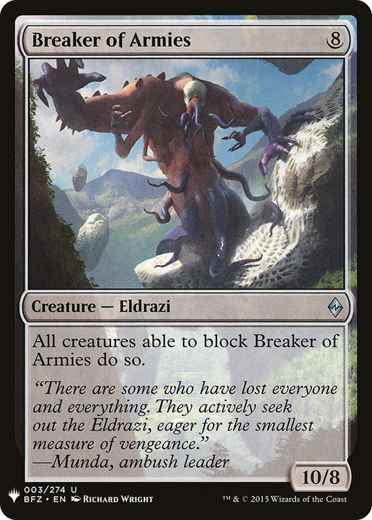 Breaker of Armies (BFZ-3) - The List