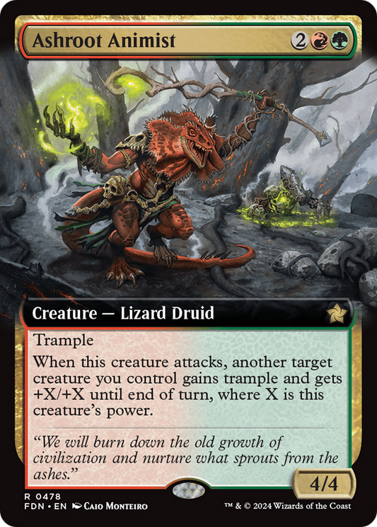 Ashroot Animist (Extended Art) [Foundations] Foil