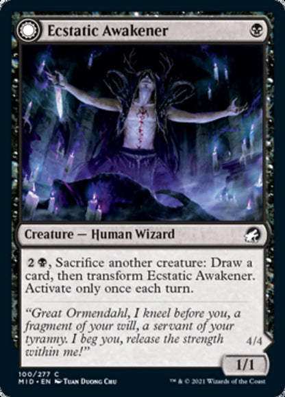 Ecstatic Awakener // Awoken Demon (100) Foil - Innistrad: Midnight Hunt