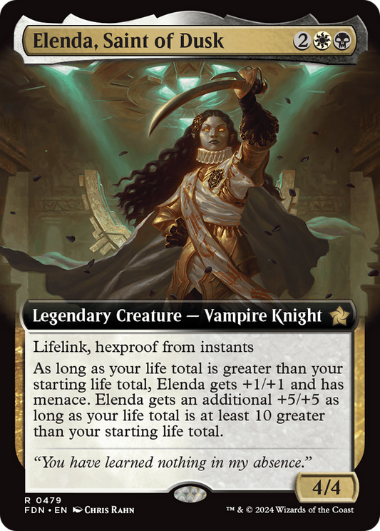 Elenda, Saint of Dusk (Extended Art) [Foundations] Foil