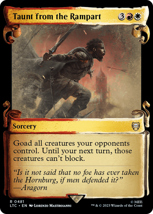 Taunt from the Rampart [The Lord of the Rings: Tales of Middle-Earth Commander Showcase Scrolls] Foil