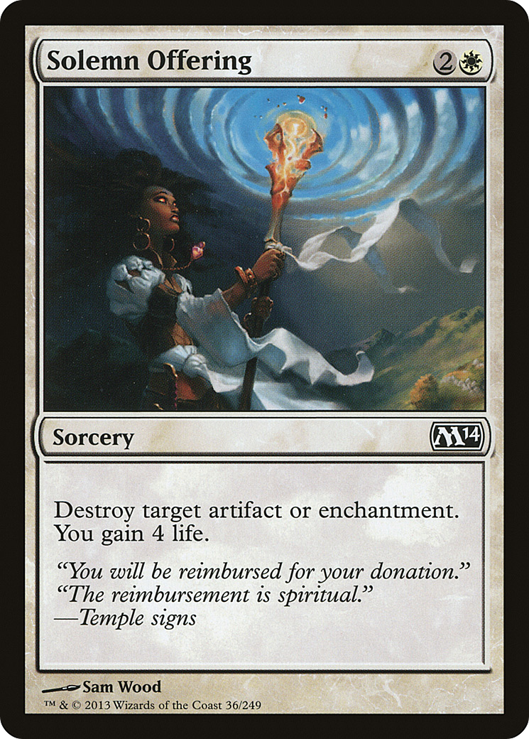 Solemn Offering (036) Foil - Magic 2014