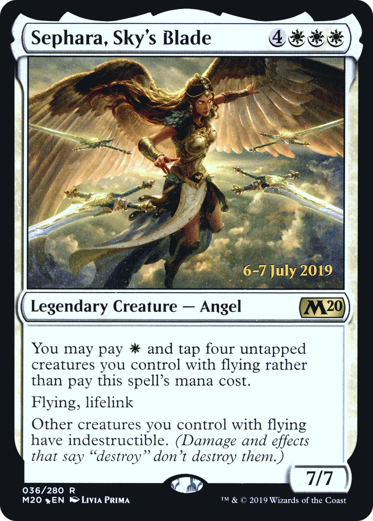 Sephara, Sky's Blade (036) Foil - Core Set 2020 Promos