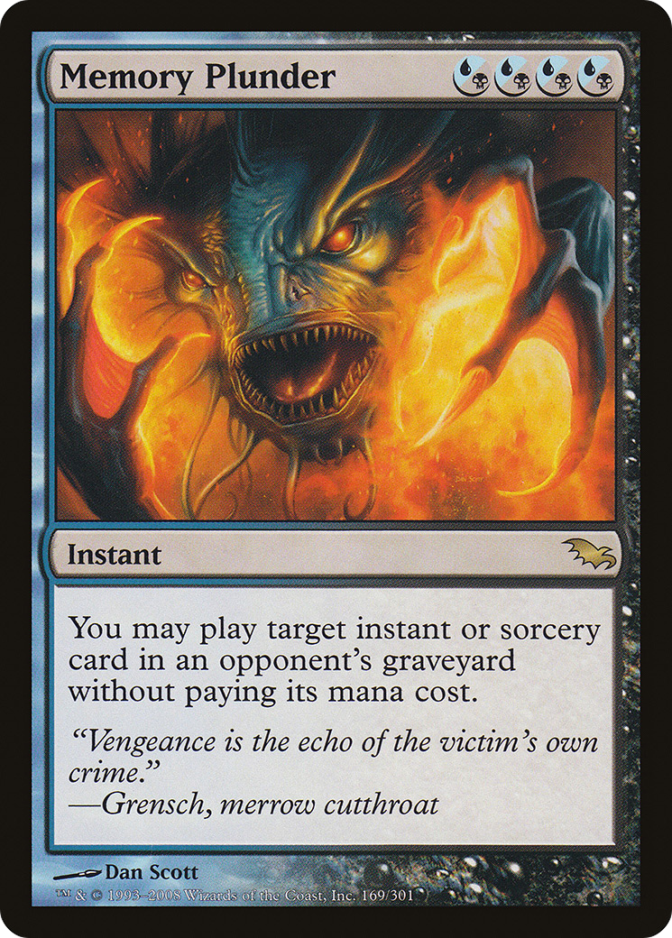 Memory Plunder (169) Foil - Shadowmoor