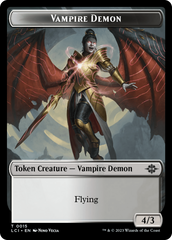 Fungus Dinosaur // Vampire Demon Double-Sided Token [The Lost Caverns of Ixalan Tokens] | Silver Goblin