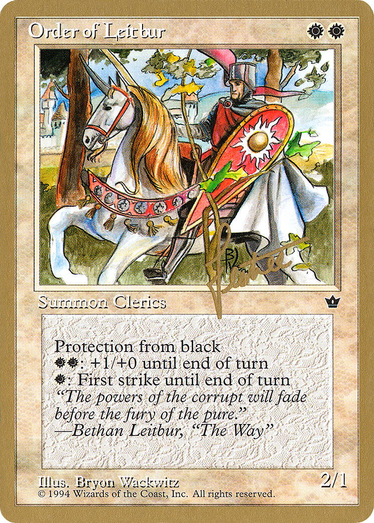 Order of Leitbur (Male) - 1996 Bertrand Lestree (FEM) - Pro Tour Collector Set