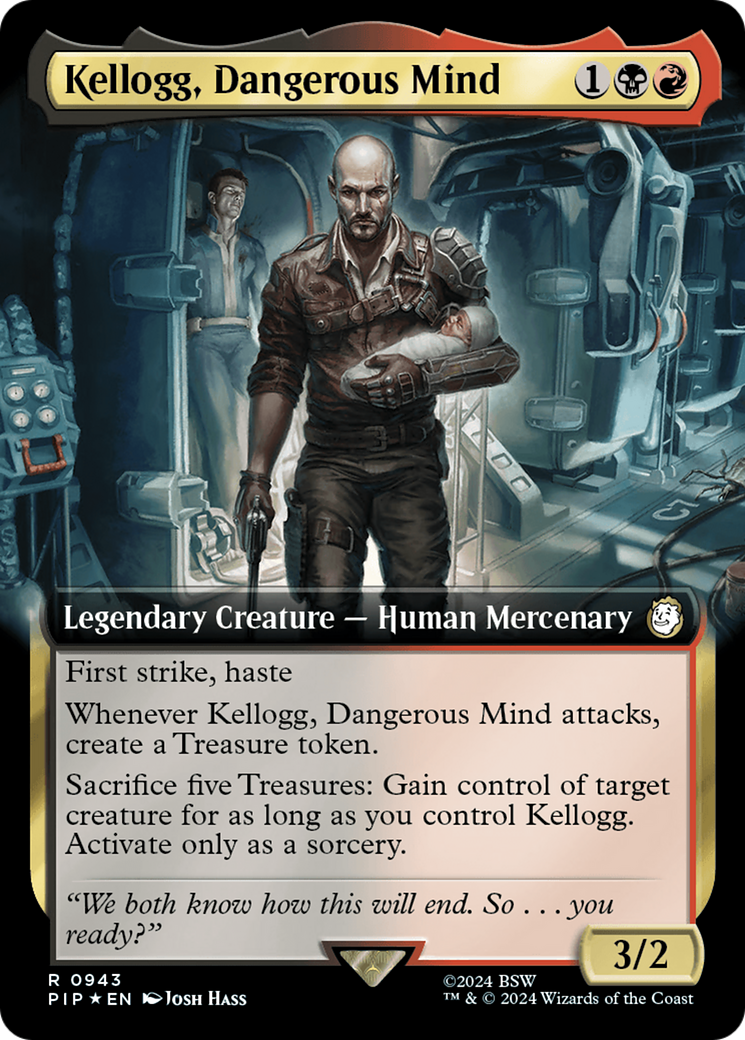 Kellogg, Dangerous Mind (Extended Art) (943) Surge Foil - Fallout