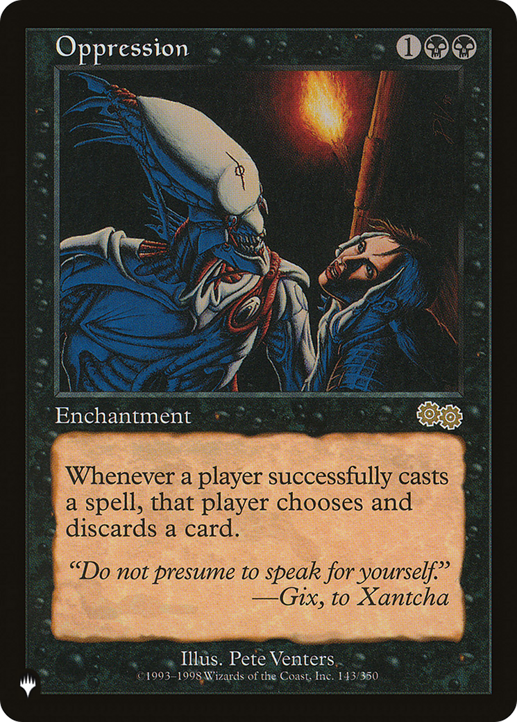 Oppression (Retro) (143/350) - The List