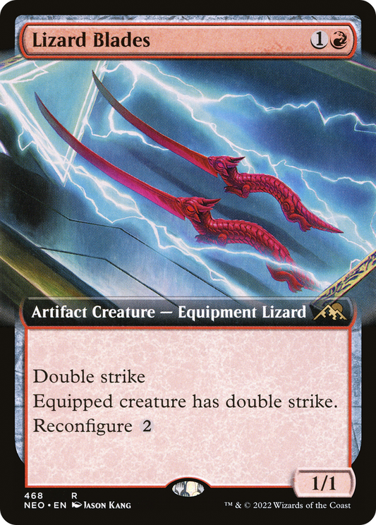 Lizard Blades (Extended Art) (468) - Kamigawa: Neon Dynasty