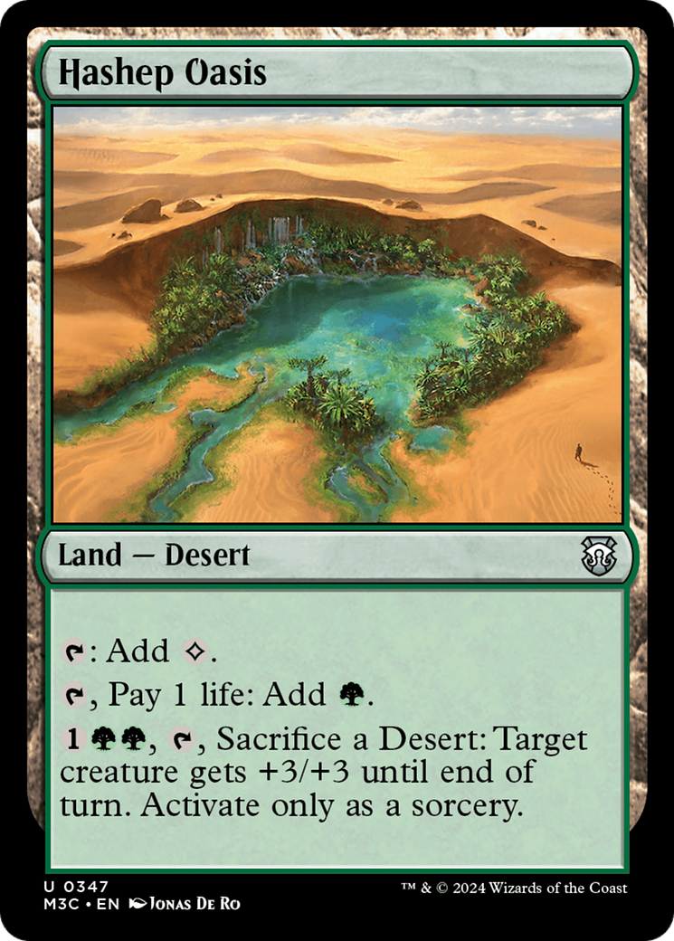 Hashep Oasis (Ripple Foil) [Modern Horizons 3 Commander] | Silver Goblin