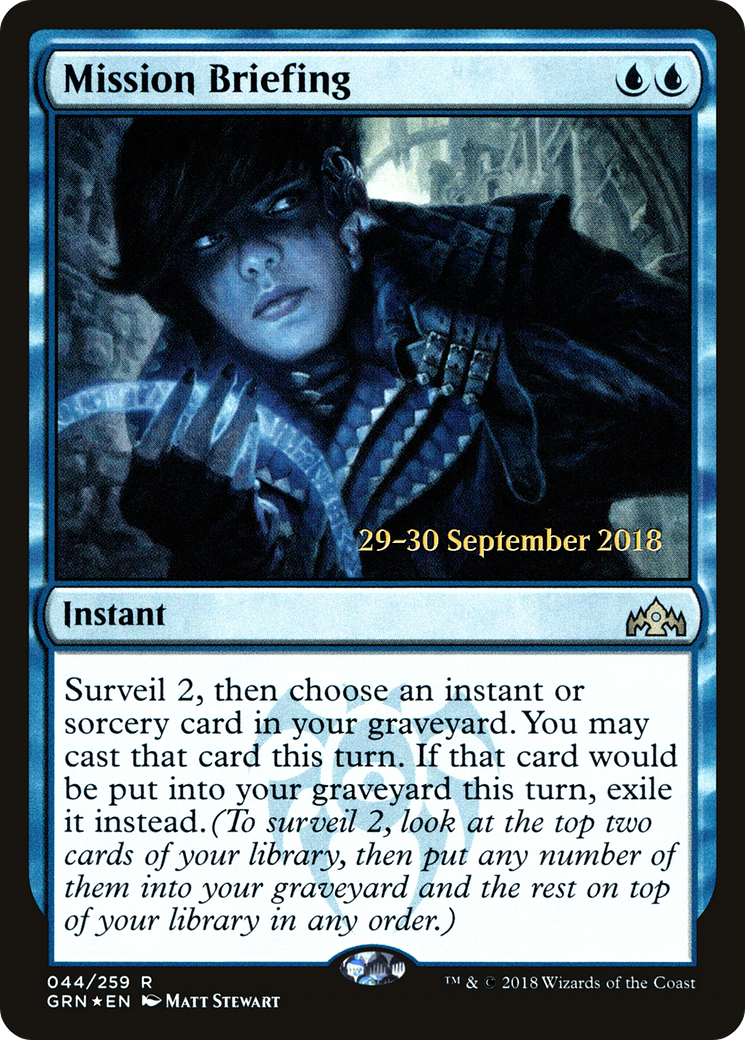 Mission Briefing (44s) Foil - Guilds of Ravnica Promos