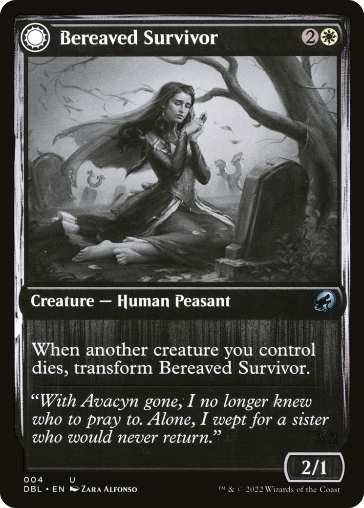 Bereaved Survivor // Dauntless Avenger (004) Foil - Innistrad: Double Feature