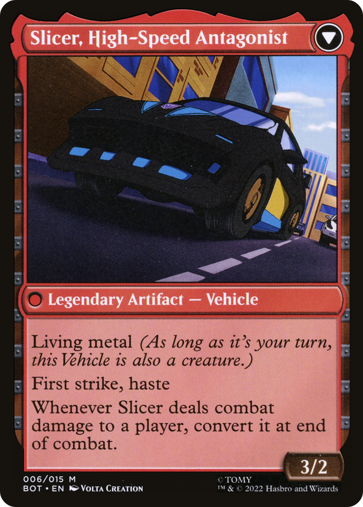 Slicer, Hired Muscle // Slicer, High-Speed Antagonist (006) Foil - Transformers