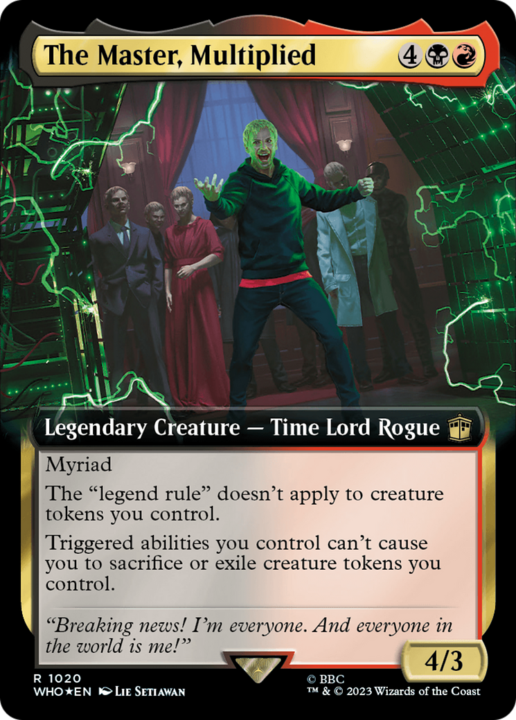 The Master, Multiplied (Extended Art) (Surge Foil) (Extended Art) (1020) Foil - Doctor Who