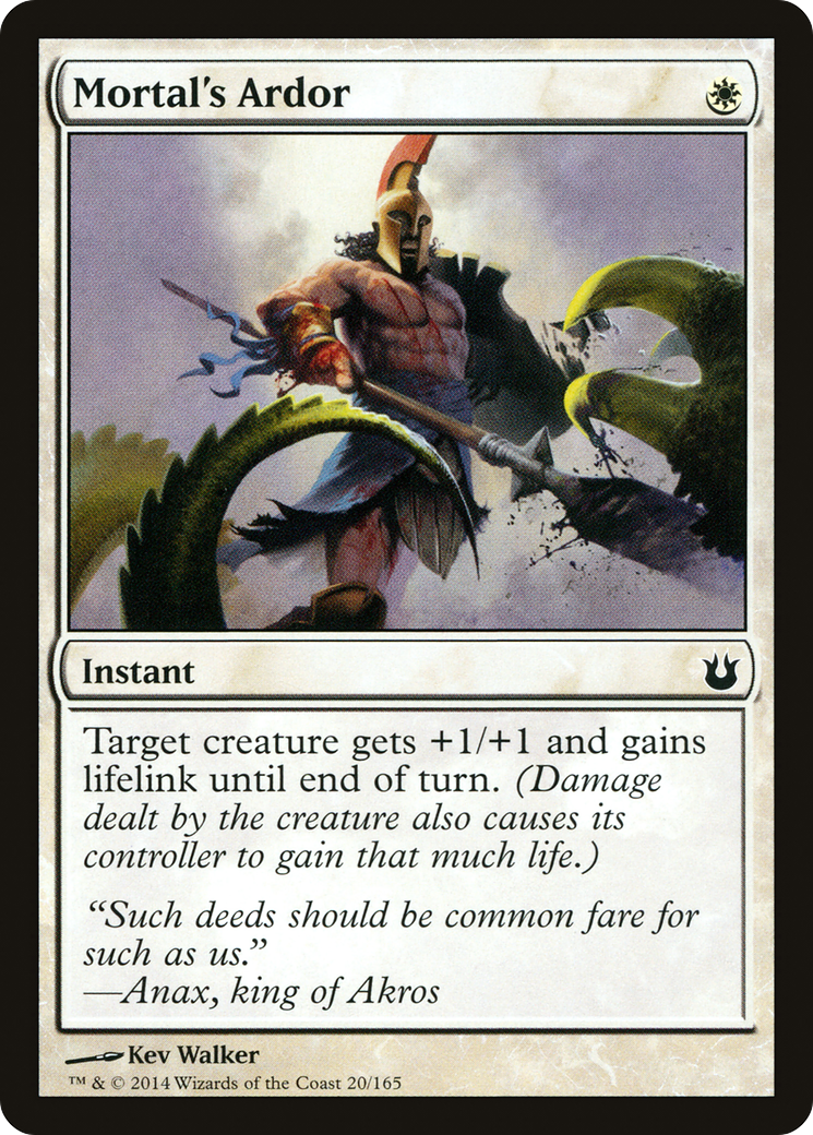 Mortal's Ardor (020) Foil - Born of the Gods