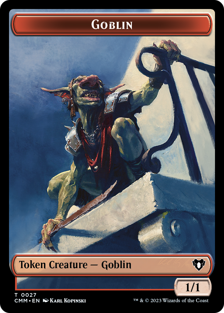 Saproling // Goblin Double-Sided Token [Commander Masters Tokens] | Silver Goblin
