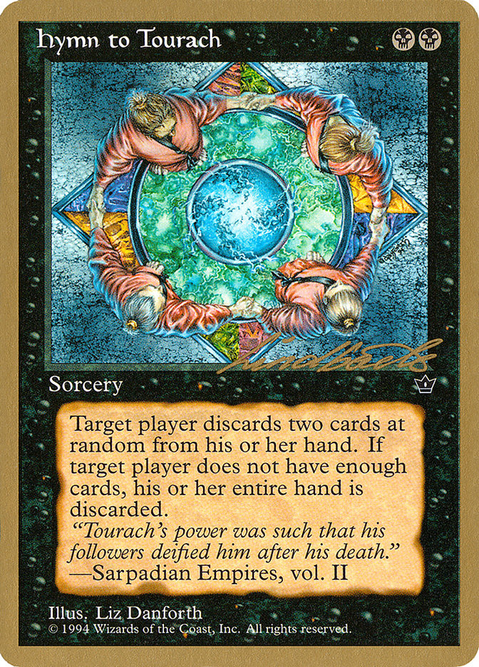 Hymn to Tourach (Circle) (Leon Lindback) [Pro Tour Collector Set] | Silver Goblin