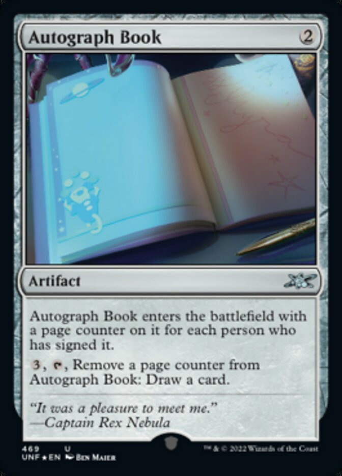 Autograph Book (Galaxy Foil) [Unfinity] | Silver Goblin