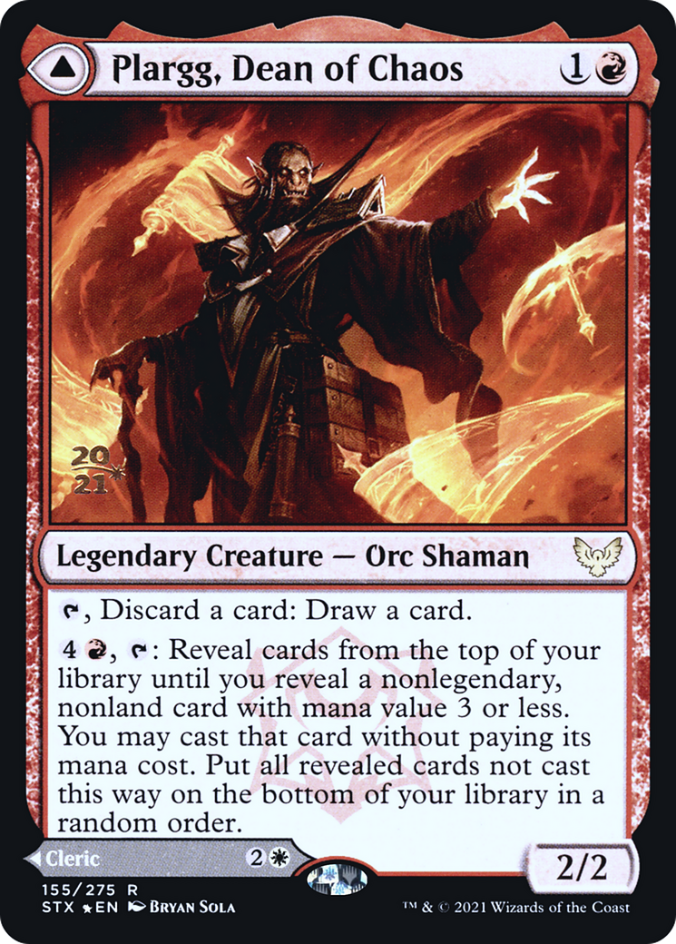 Plargg, Dean of Chaos // Augusta, Dean of Order [Strixhaven: School of Mages Prerelease Promos] | Silver Goblin