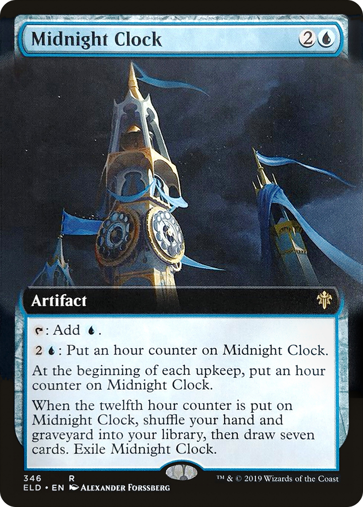 Midnight Clock (Extended Art) (346) Foil - Throne of Eldraine