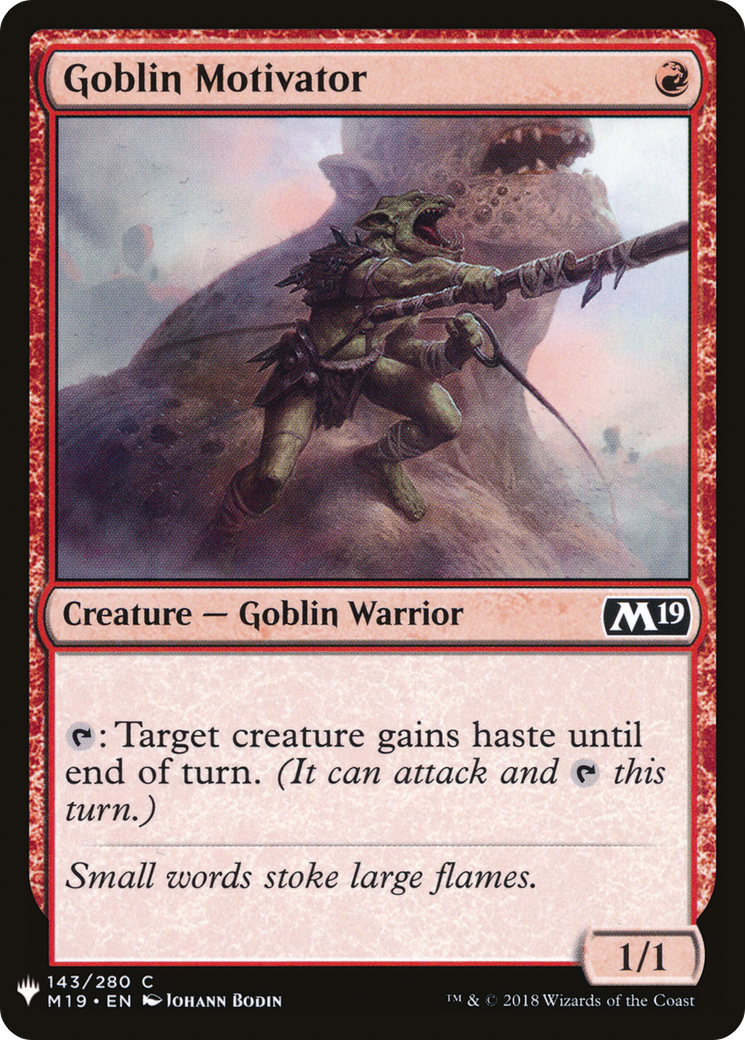 Goblin Motivator (M19-143) - The List