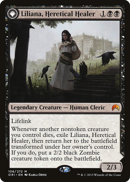 Liliana, Heretical Healer // Liliana, Defiant Necromancer (106) Foil - Magic Origins