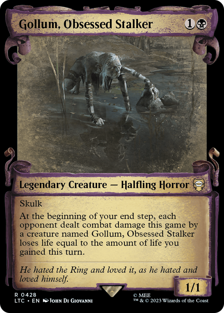 Gollum, Obsessed Stalker (Showcase) (428) Foil - Tales of Middle-earth Commander