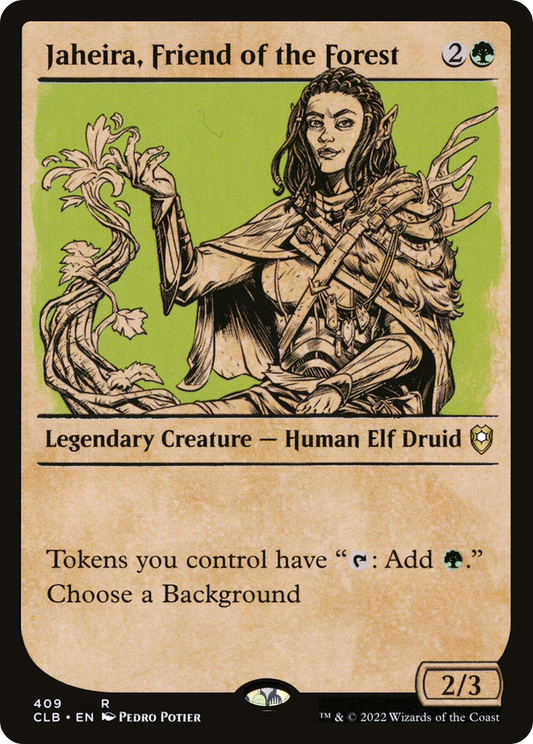 Jaheira, Friend of the Forest (Showcase) (409) - Commander Legends: Battle for Baldur's Gate