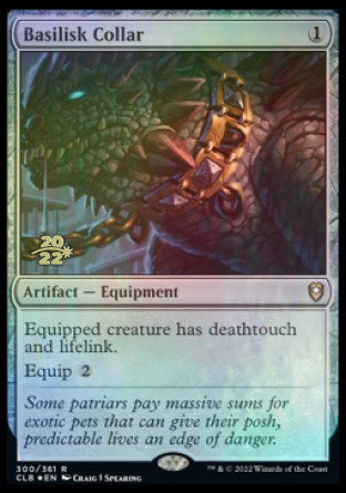 Basilisk Collar [Commander Legends: Battle for Baldur's Gate Prerelease Promos] | Silver Goblin