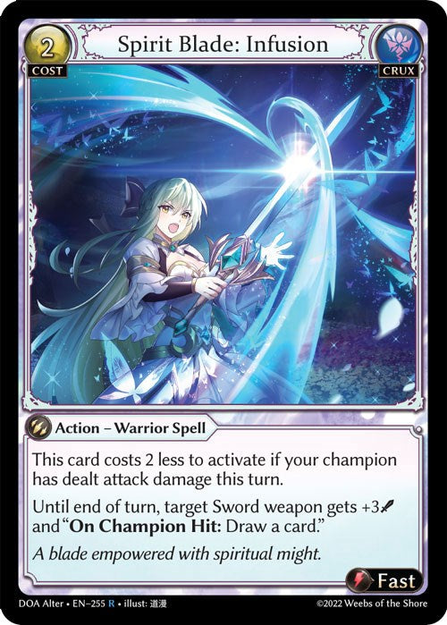 Spirit Blade: Infusion (255) [Dawn of Ashes: Alter Edition] Foil