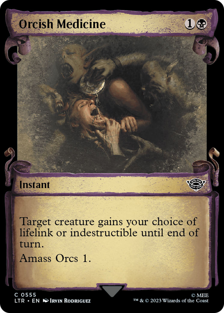 Orcish Medicine (Showcase Scrolls) (Showcase) (555) Foil - The Lord of the Rings: Tales of Middle-earth