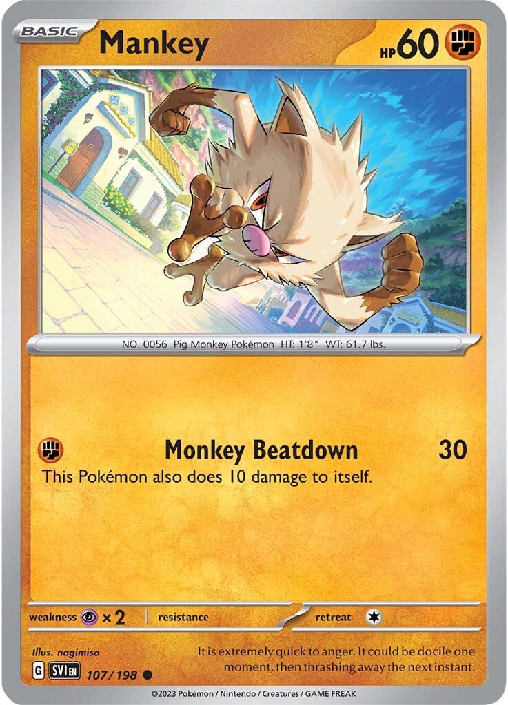 Mankey (107/198) [Scarlet & Violet: Base Set] | Silver Goblin