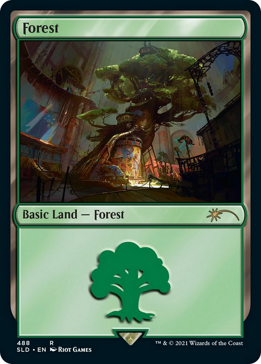 Forest (Secret Lair x Arcane: Lands) (488) - Secret Lair Drop