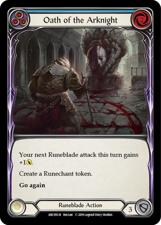 Oath of the Arknight (Blue) (ARC093) (1st Edition) Rainbow Foil - Arcane Rising