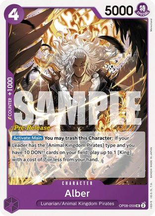 Alber (OP08-059) Pre-Release Cards