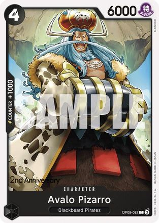 Avalo Pizarro (OP09-082) 2nd Anniversary Tournament Cards