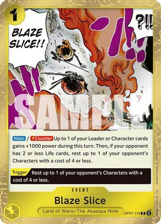 Blaze Slice (OP07-116) Foil