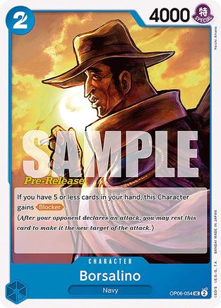 Borsalino (OP06-054) Pre-Release Cards
