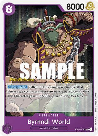 Byrnndi World (OP02-082) Pre-Release Cards
