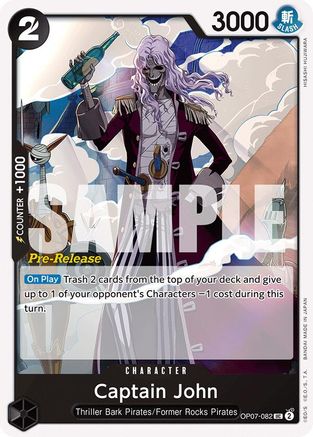 Captain John (OP07-082) Pre-Release Cards