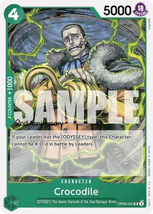 Crocodile (OP09-025) 2nd Anniversary Tournament Cards