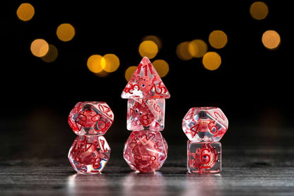 FanRoll Beholder Inclusion Resin Poly Dice Set