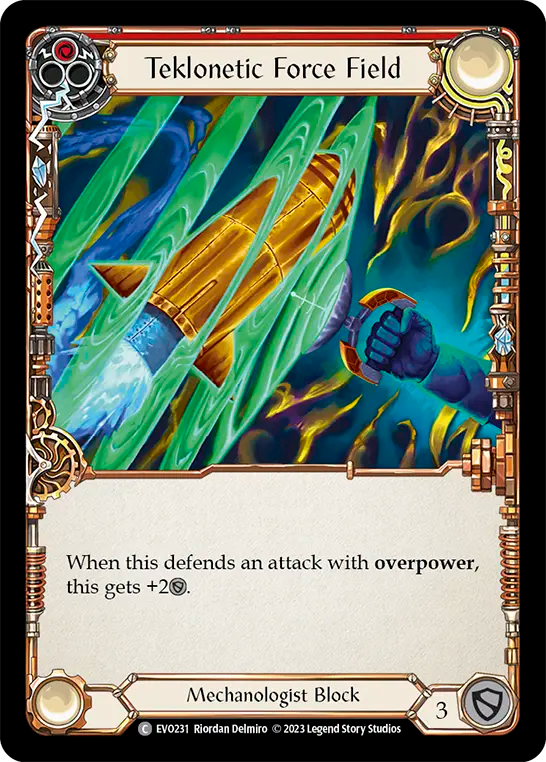 Teklonetic Force Field (Red) (EVO231) Rainbow Foil - Bright Lights