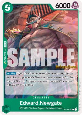 Edward.Newgate (OP10-024) Release Event Cards