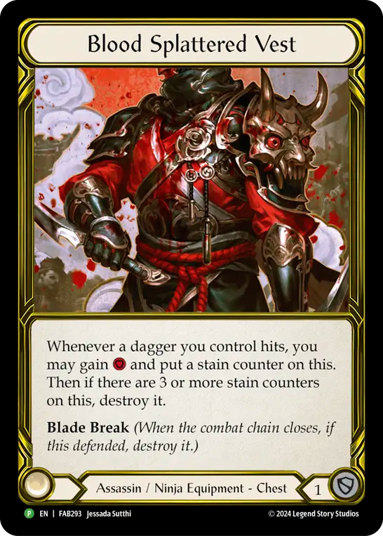 Blood Splattered Vest (Golden) (FAB293) Cold Foil - FaB Promos