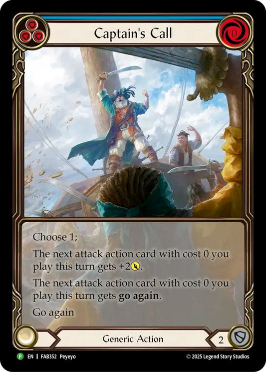Captain's Call (Blue) (FAB352) Rainbow Foil - FaB Promos