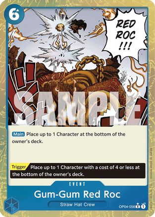 Gum-Gum Red Roc (Textured Foil) (OP04-056) Foil