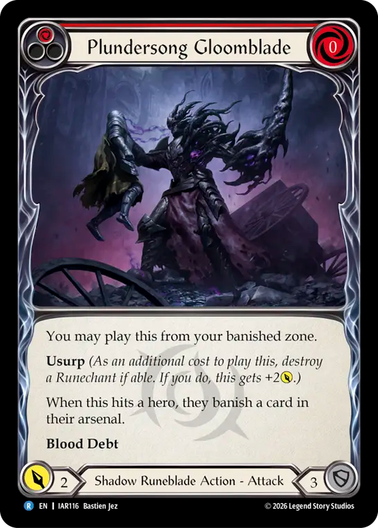 Plundersong Gloomblade (Red) (IAR116) - Usurp the Shadow Throne